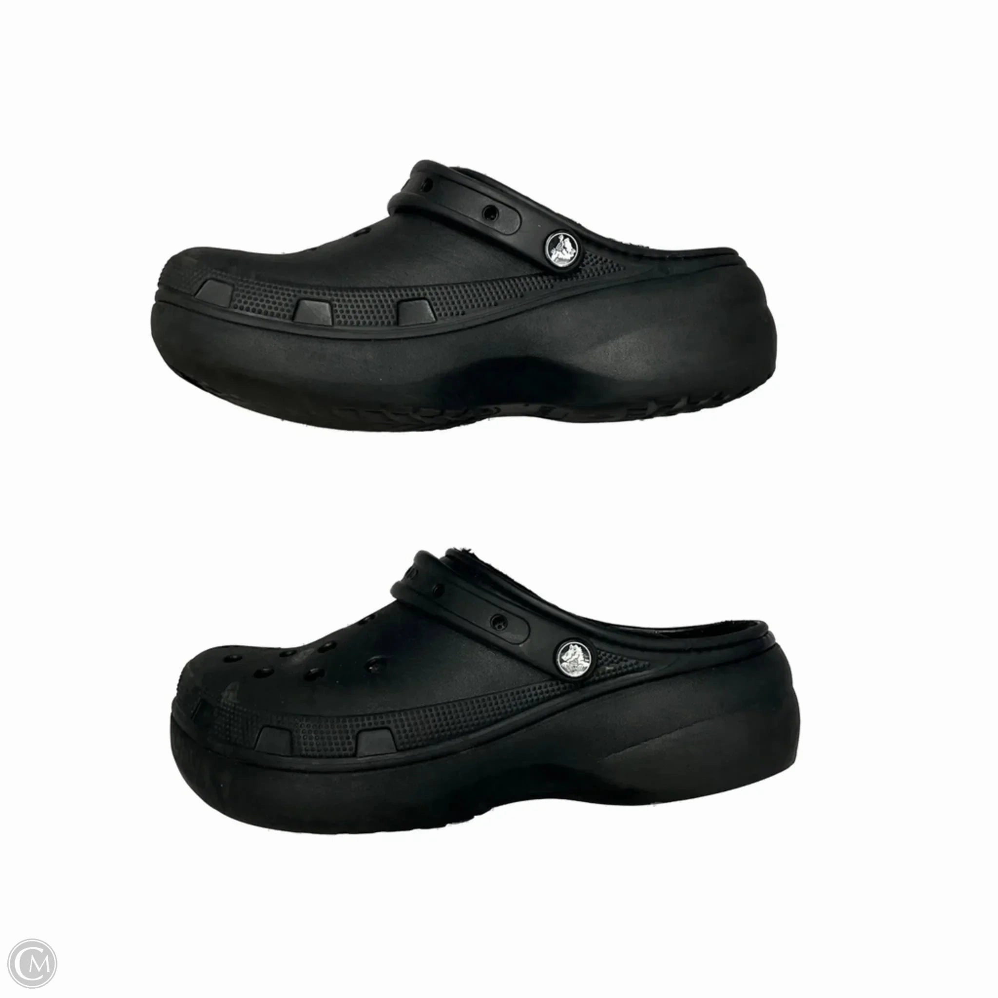 Shoes Heels Platform By Crocs In Black, Size: 10 Lightweight Clogs