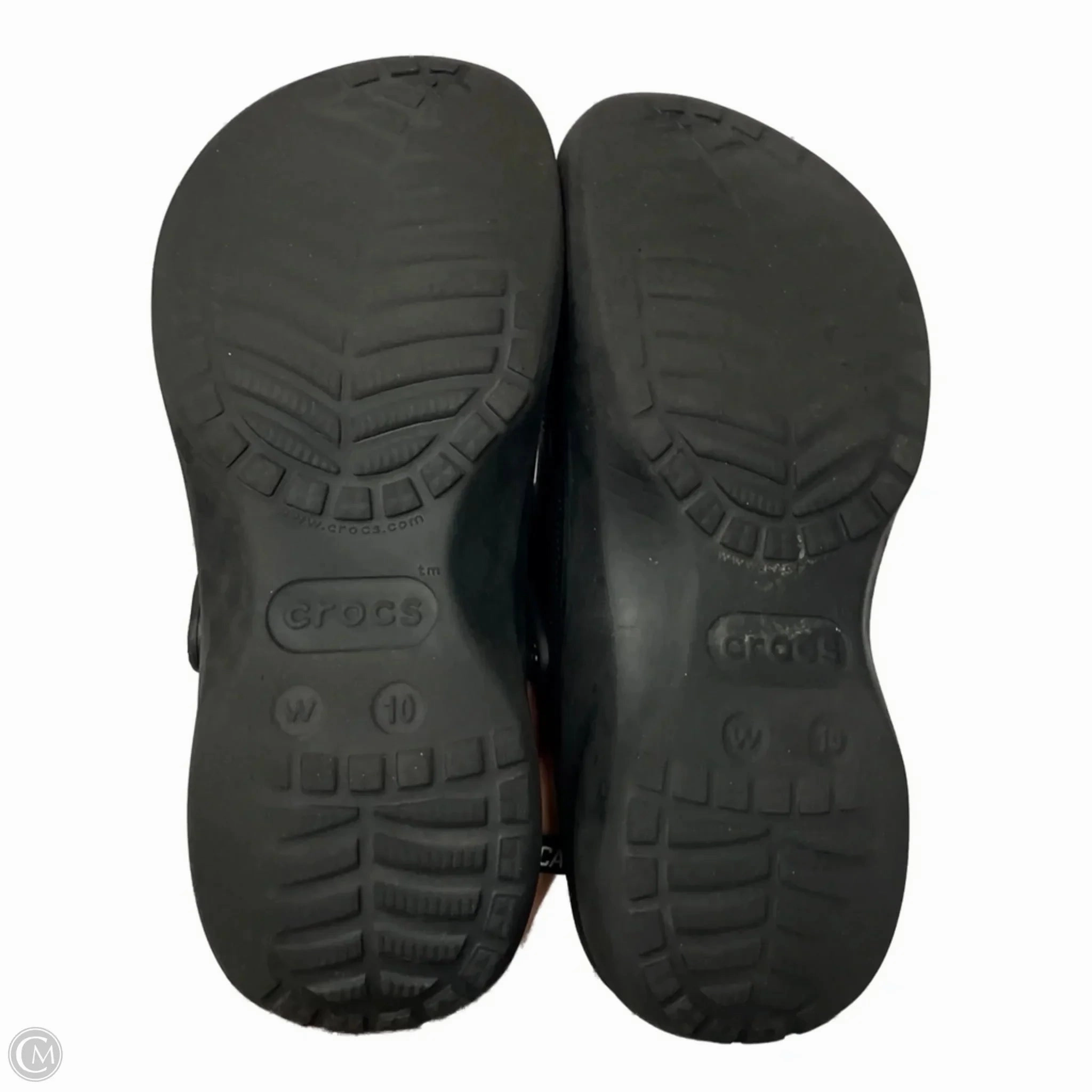 Shoes Heels Platform By Crocs In Black, Size: 10 Lightweight Clogs