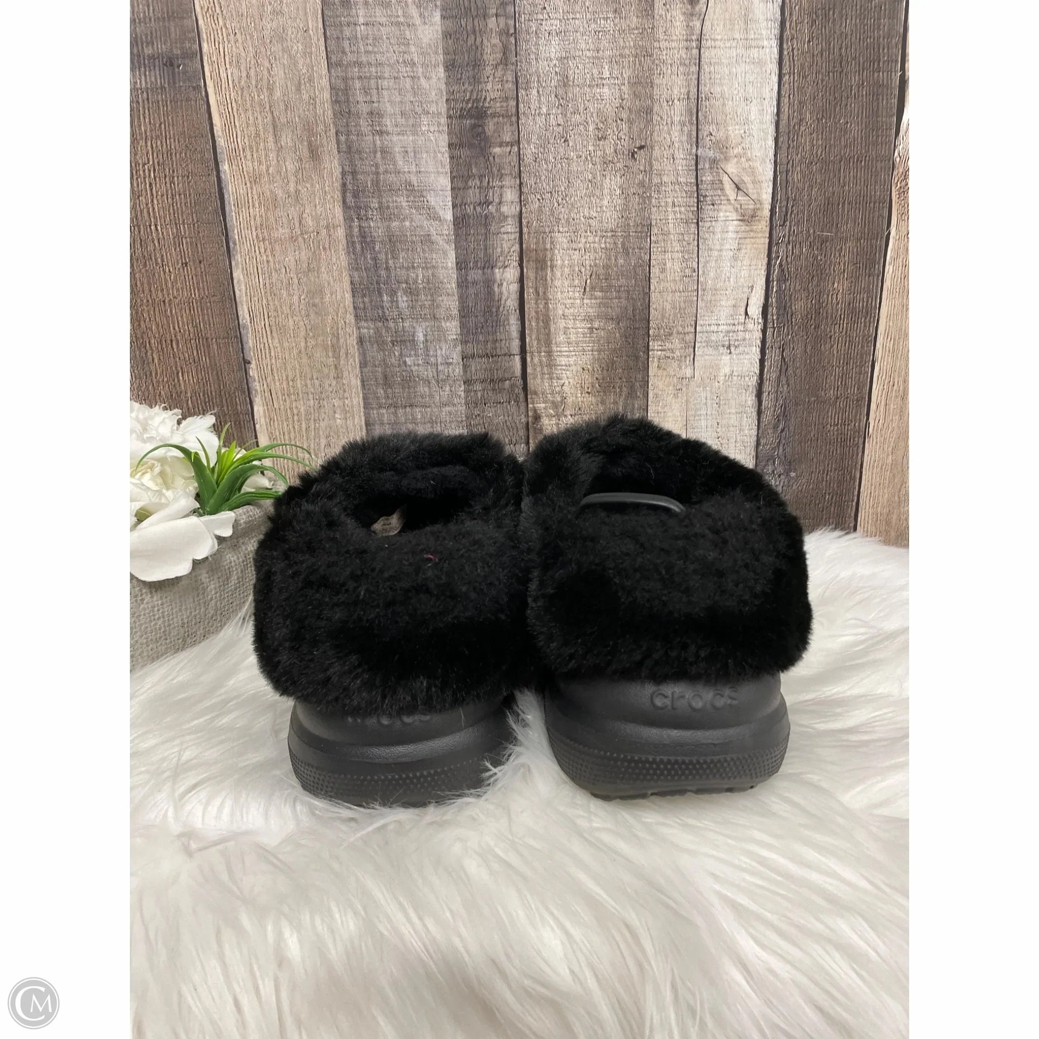 Shoes Heels Platform By Crocs In Black, Size: 8 Lightweight Clogs