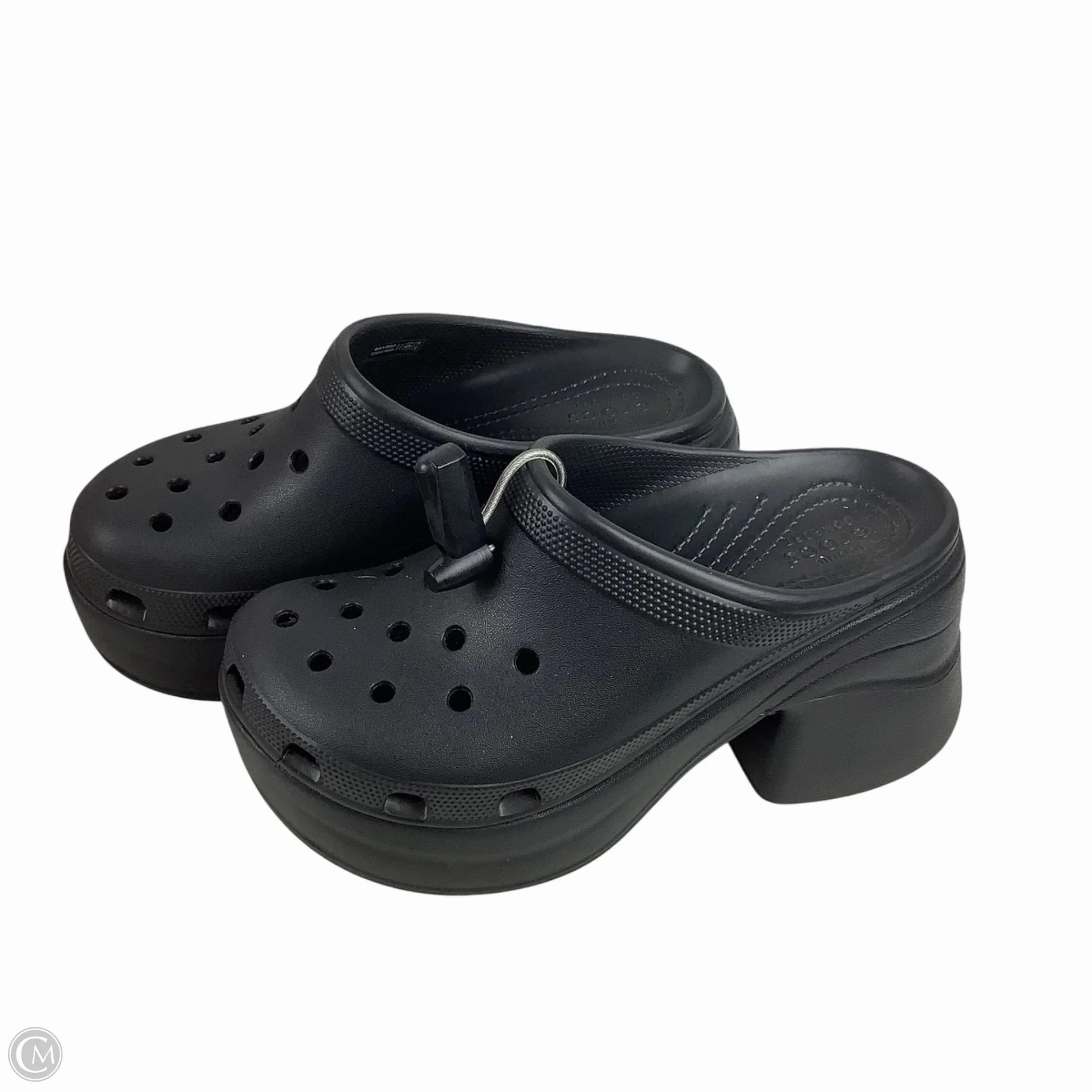 Shoes Heels Platform By Crocs In Black, Size: 8 Crocs clogs with lightweight comfort