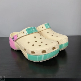 Shoes Heels Platform By Crocs In Multi-colored, Size: 10 Crocs clogs with lightweight comfort