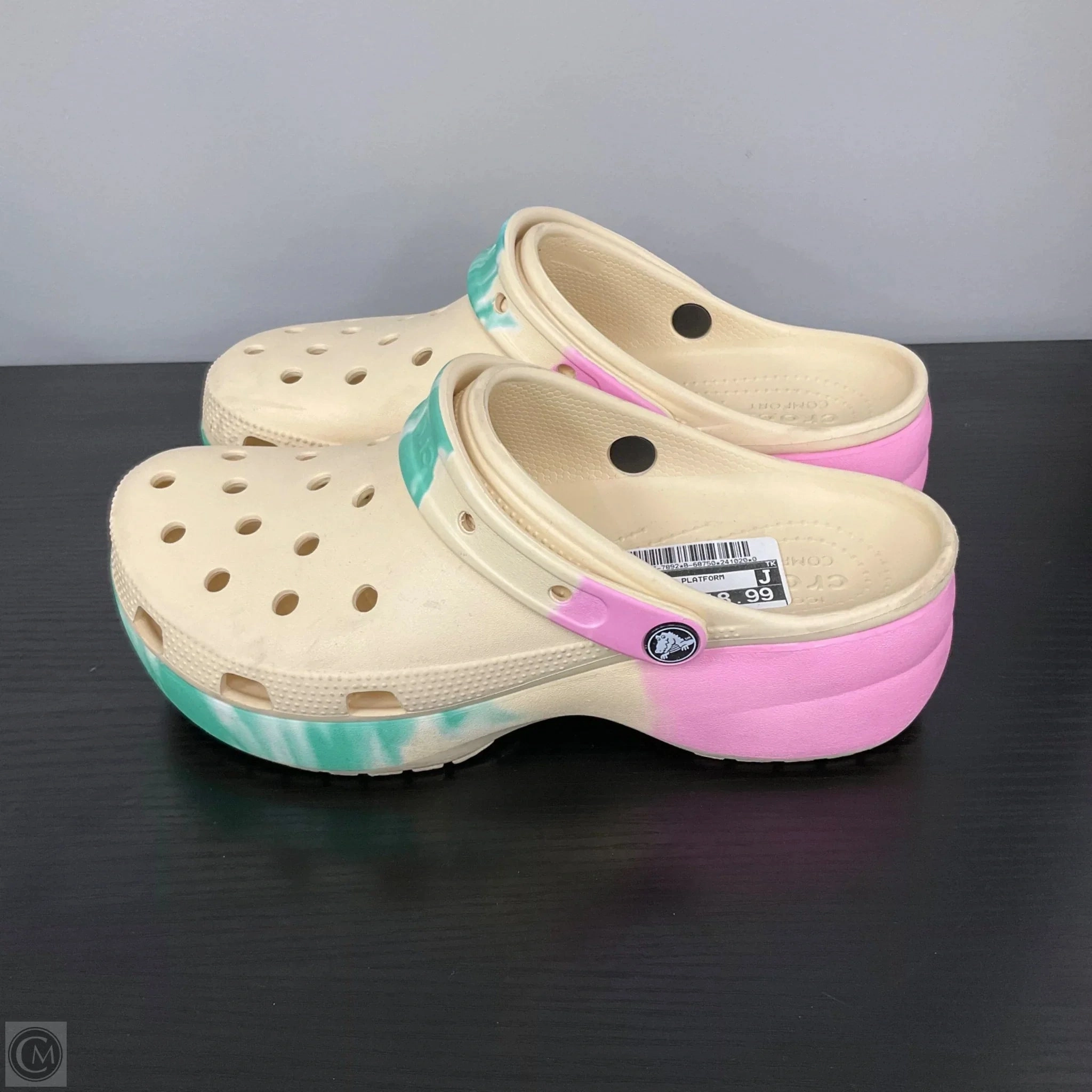 Shoes Heels Platform By Crocs In Multi-colored, Size: 10 Lightweight Clogs