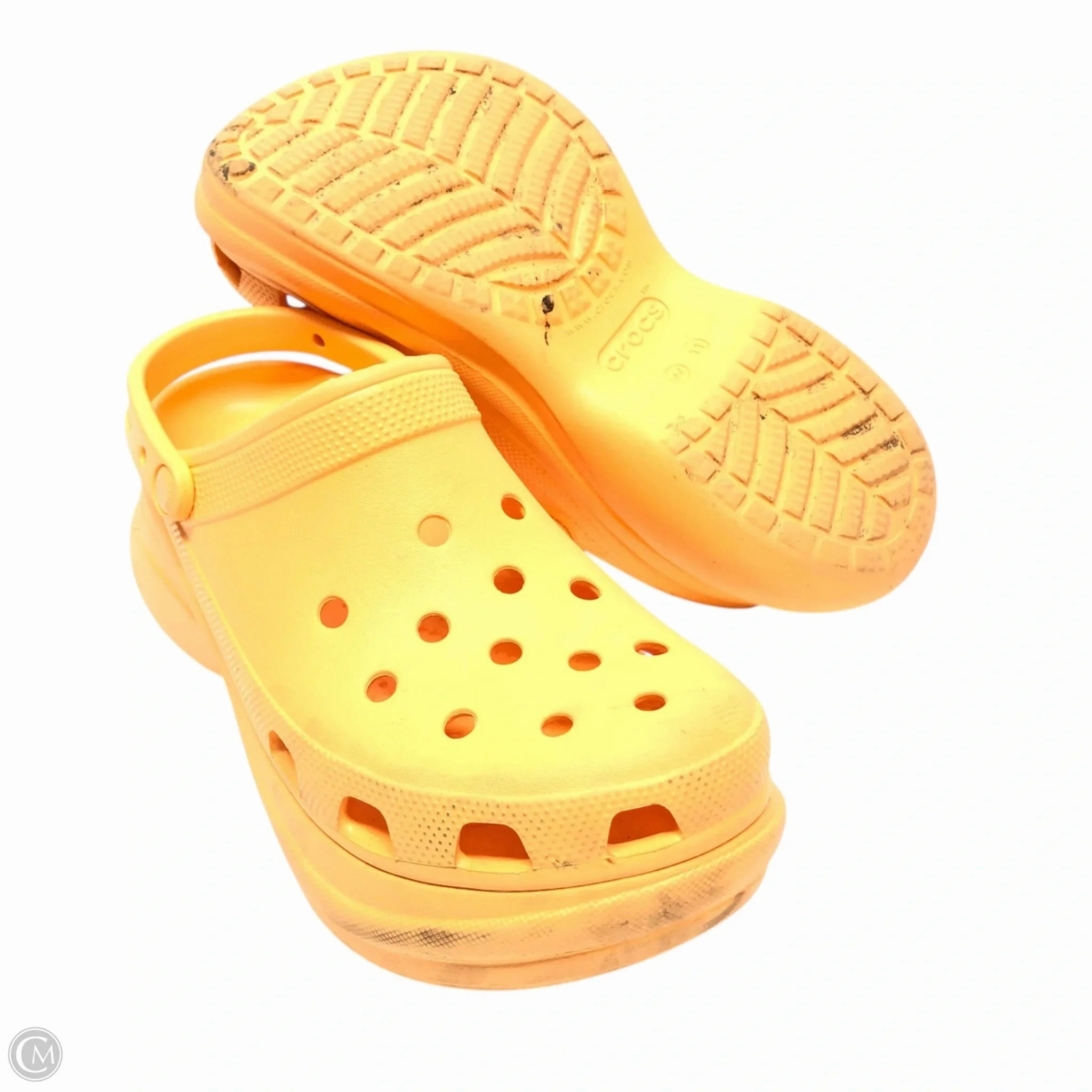 Shoes Heels Platform By Crocs In Orange, Size: 11 Lightweight Clogs
