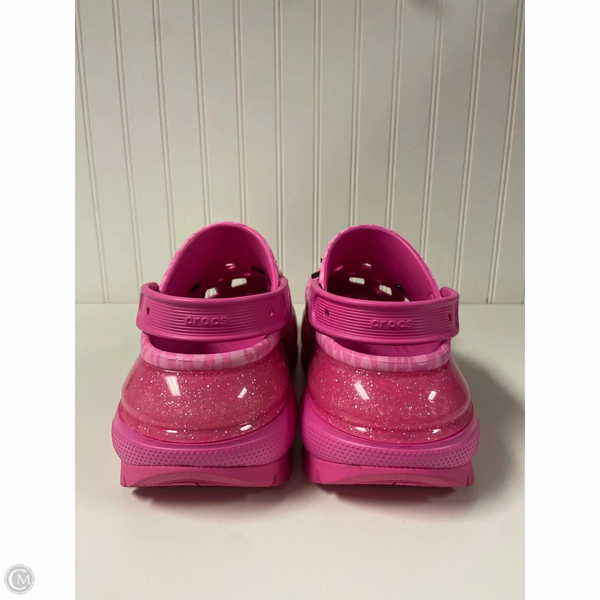 Shoes Heels Platform By Crocs In Pink, Size: 11 Lightweight Clogs