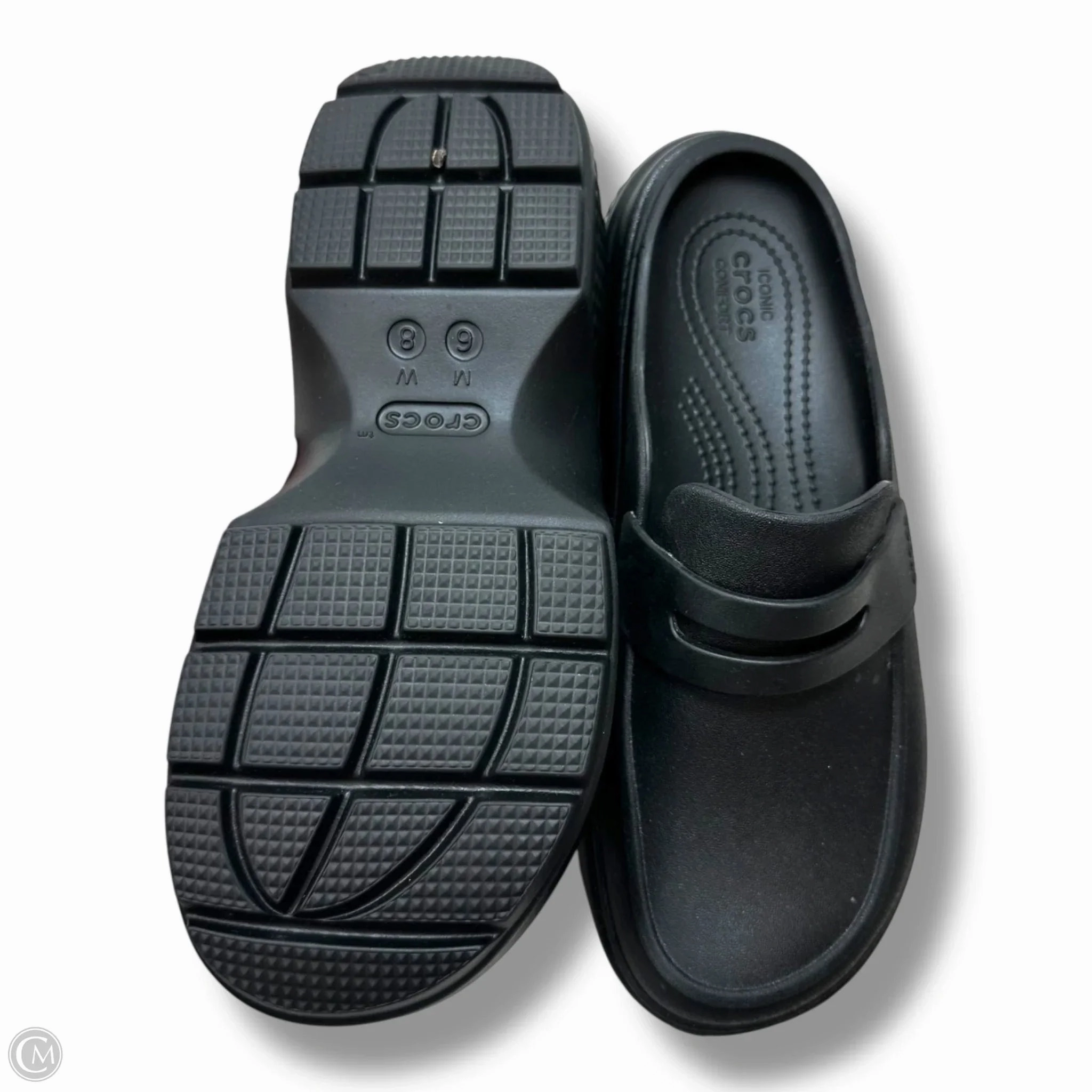 Shoes platform By Crocs In Black, Size: 8 Lightweight Clogs