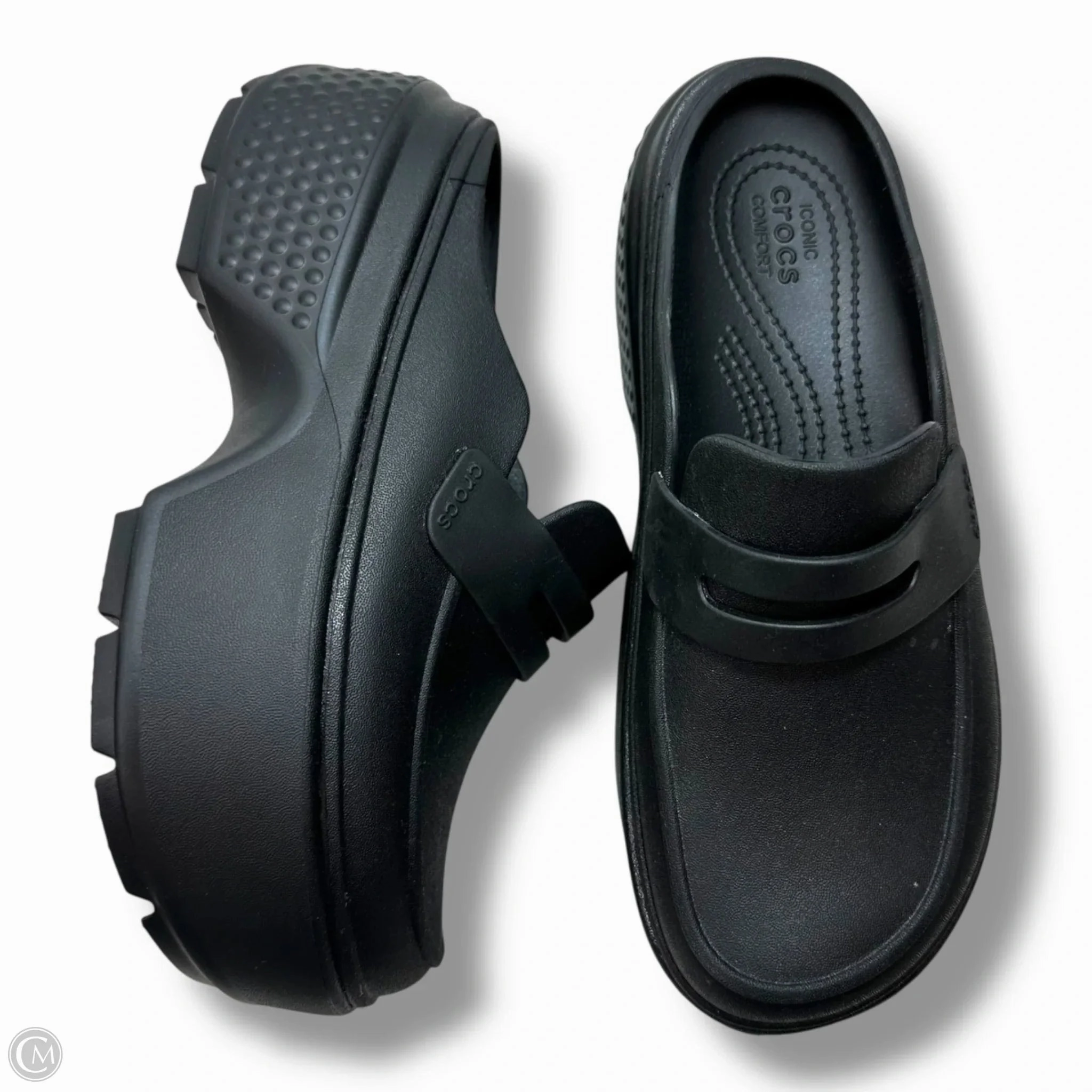 Shoes platform By Crocs In Black, Size: 8 Lightweight Clogs