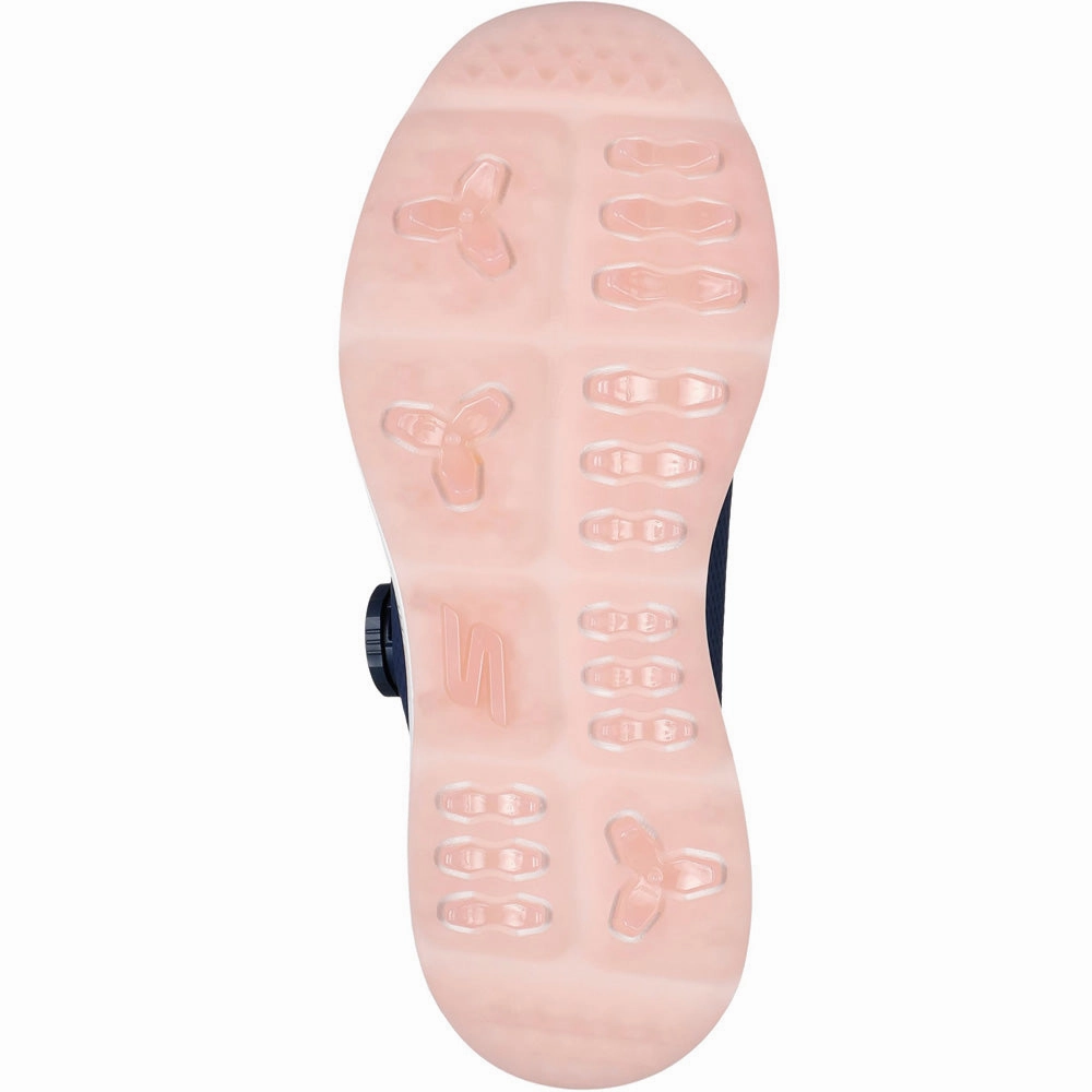 Skechers Elite 5 Slip-Ins Ladies Spikeless Waterproof Shoes -  Navy/Pink Classic Golf Footwear