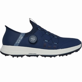 Skechers Elite 5 Slip-Ins Spikeless Waterproof Shoes - Navy Skechers golf footwear
