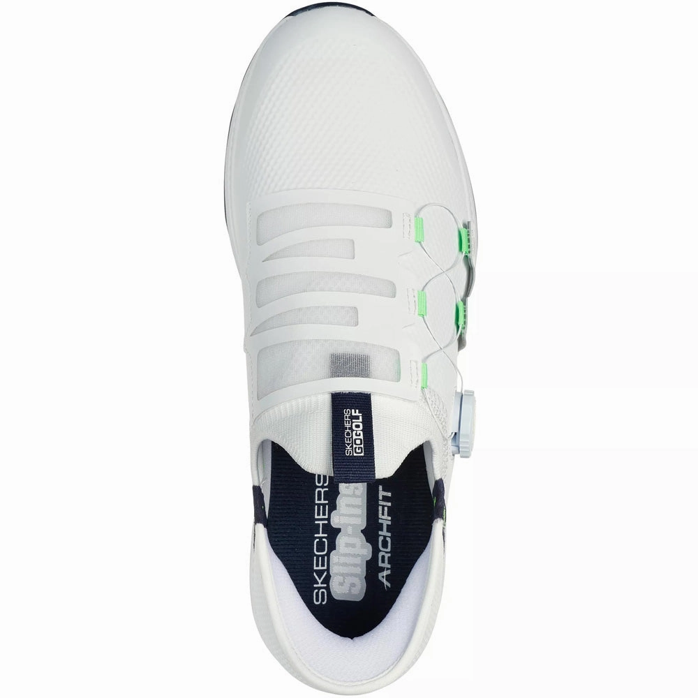 Skechers Elite 5 Slip-Ins Spikeless Waterproof Shoes - White/Navy Classic Golf Footwear