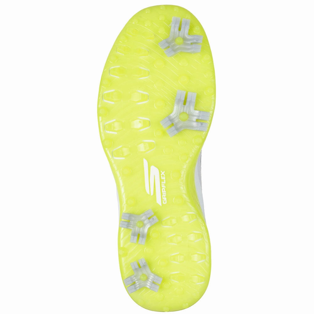 Skechers Go Golf Blade GF Slip-In Spiked Waterproof Shoes - White/Yellow Classic Golf Footwear