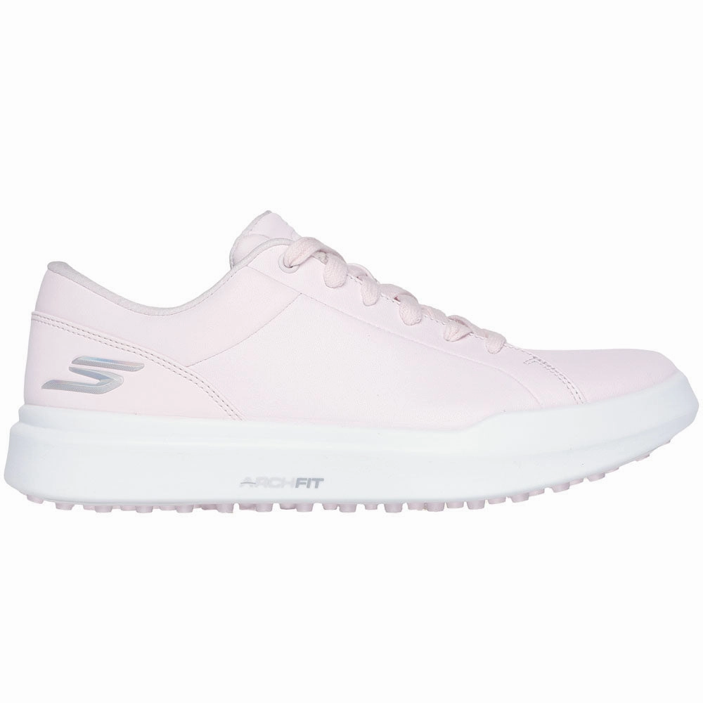 Skechers Go Golf Drive 6 Ladies Spikeless Waterproof Shoes - Pink Skechers golf footwear