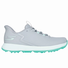 Skechers Go Golf Elite 6 Ladies Spikeless Waterproof Shoes - Grey/Mint Skechers golf footwear
