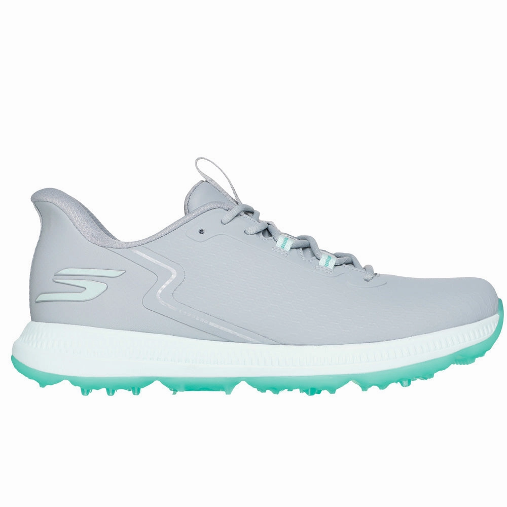 Skechers Go Golf Elite 6 Ladies Spikeless Waterproof Shoes - Grey/Mint Skechers golf footwear