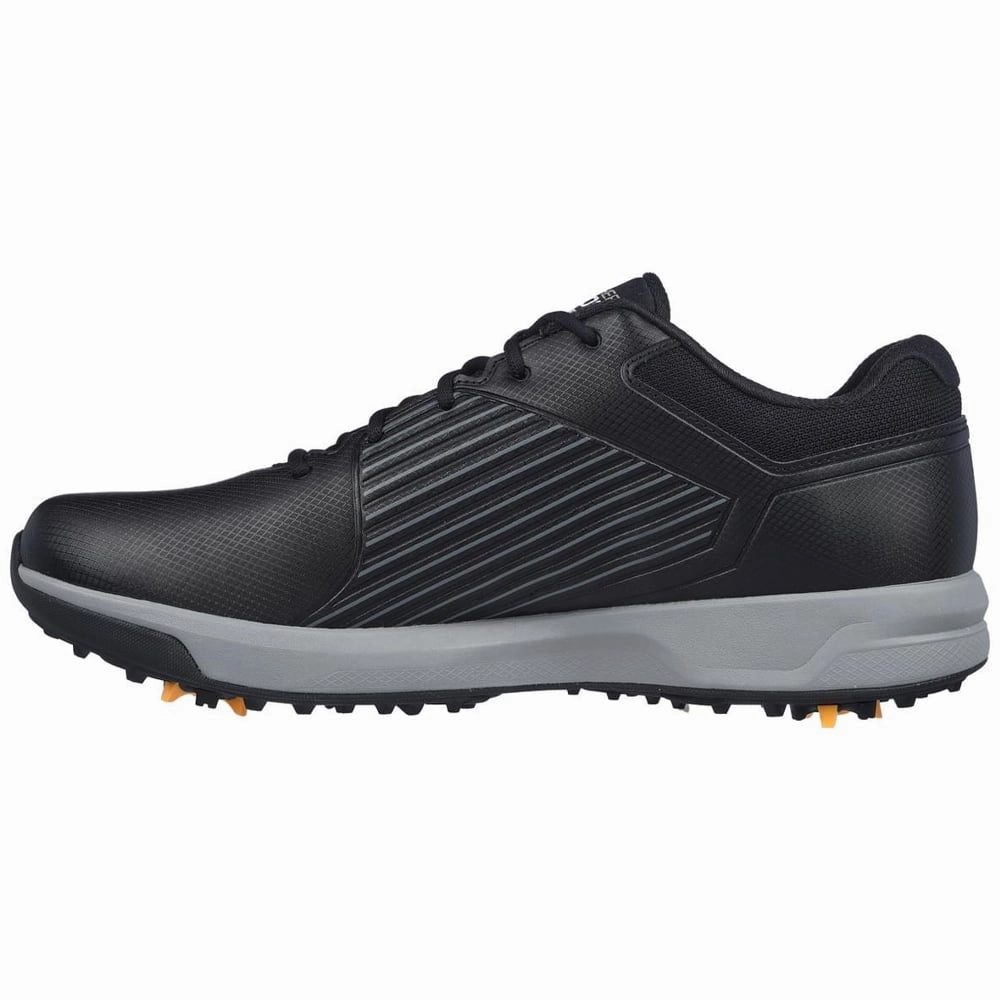 Skechers Go Golf Elite Vortex Spiked Waterproof Shoes - Black/Grey Classic Golf Footwear