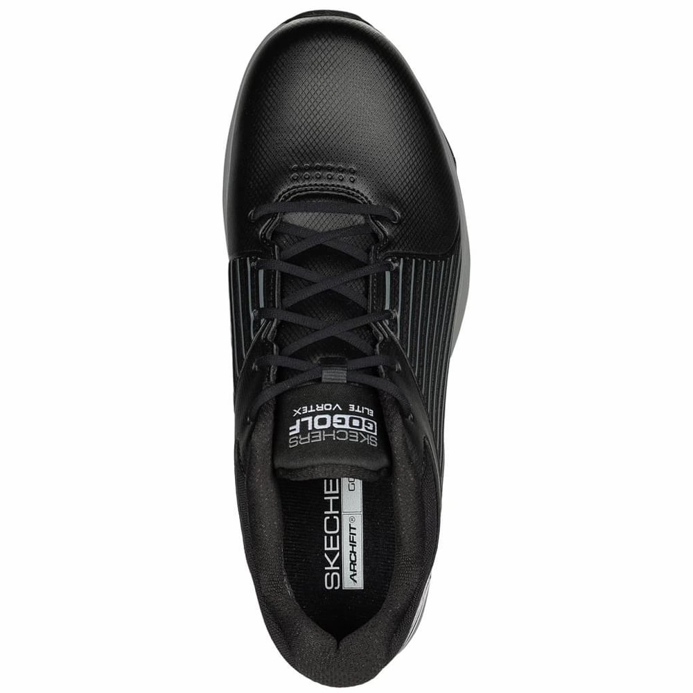 Skechers Go Golf Elite Vortex Spiked Waterproof Shoes - Black/Grey Classic Golf Footwear
