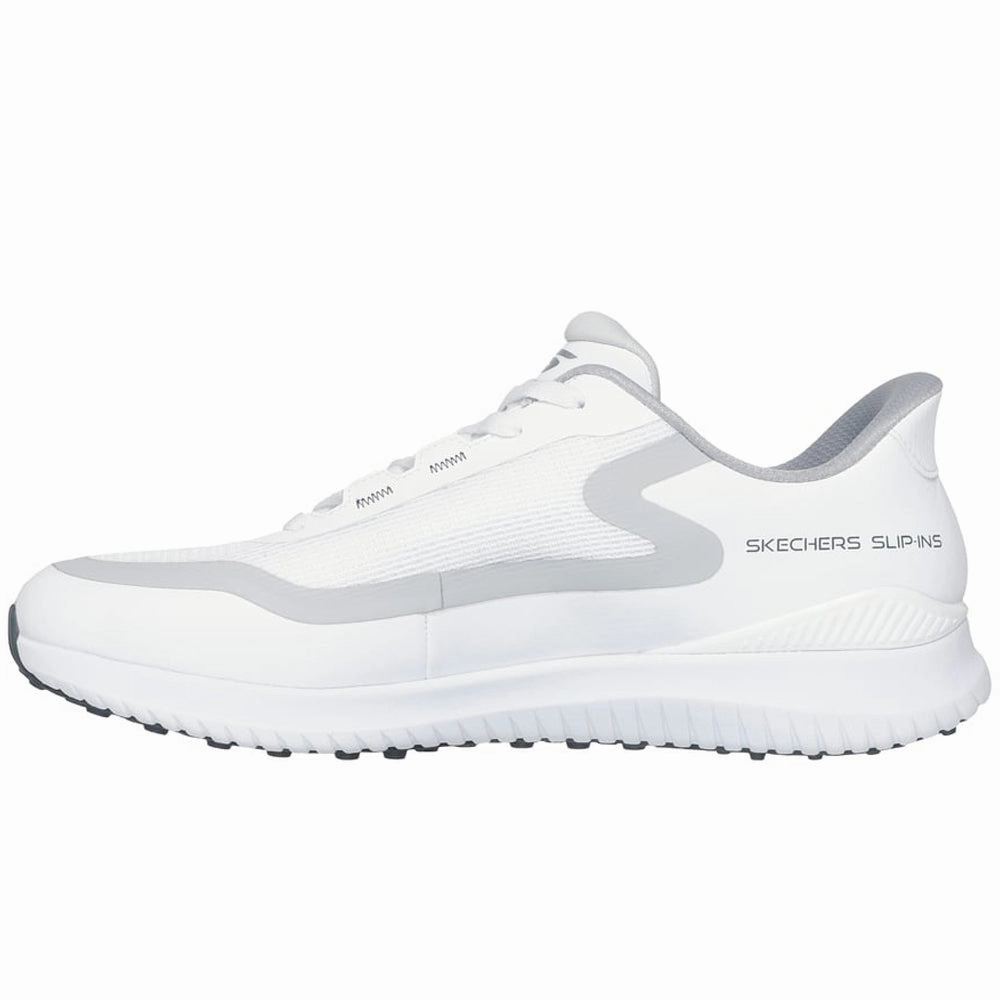 Skechers Go Golf Flight Spikeless Shoes - White/Grey Classic Golf Footwear