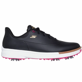 Skechers Go Golf Jasmine 2 Ladies Spiked Waterproof Shoes - Black/Pink Skechers golf footwear