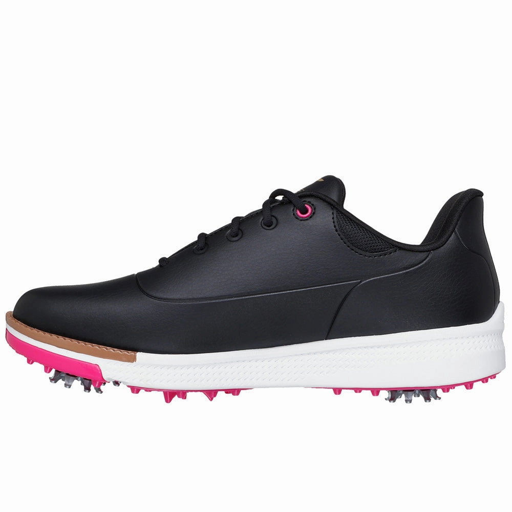 Skechers Go Golf Jasmine 2 Ladies Spiked Waterproof Shoes - Black/Pink Classic Golf Footwear