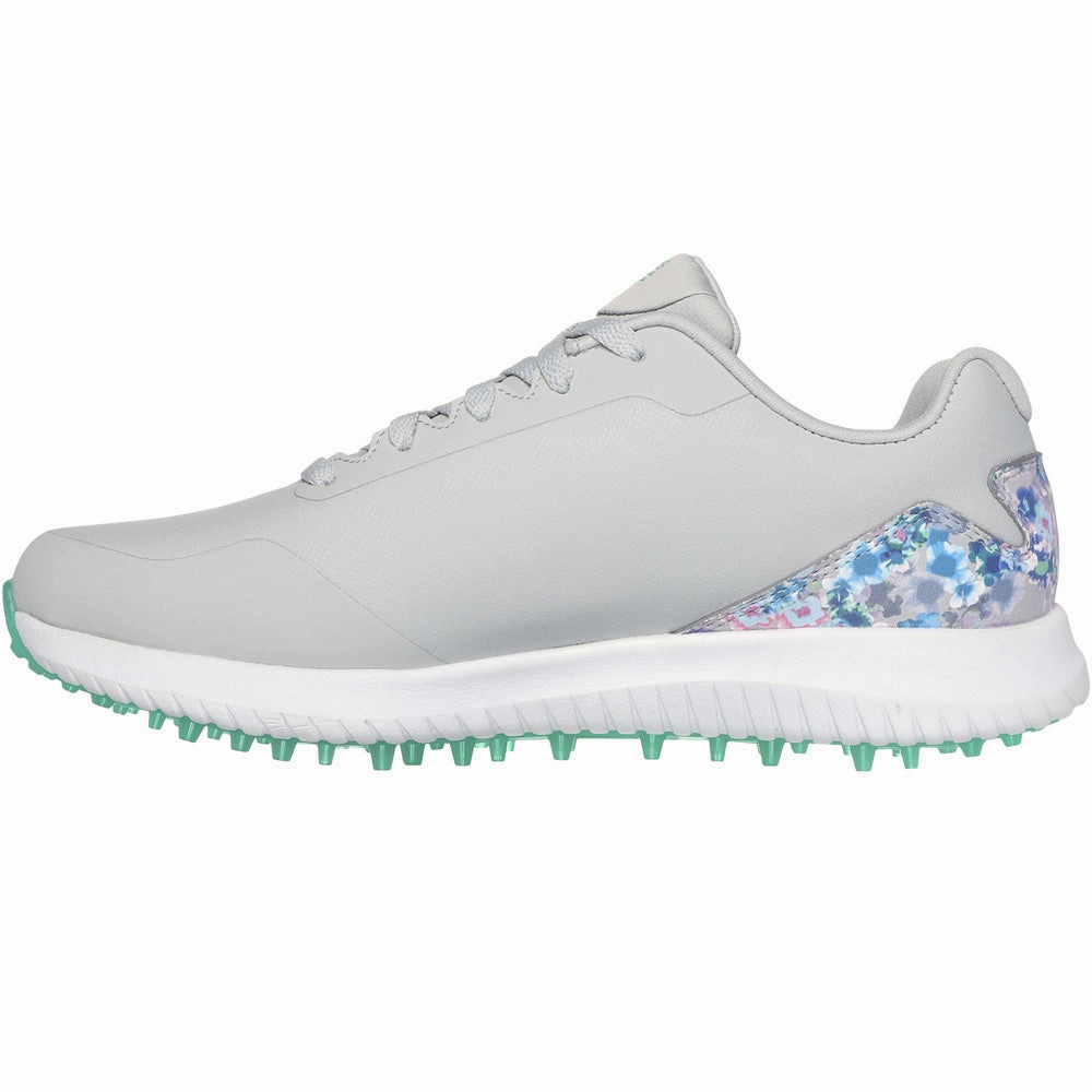 Skechers Go Golf Max 3 Ladies Spikeless Waterproof Shoes - Grey/Mint Classic Golf Footwear
