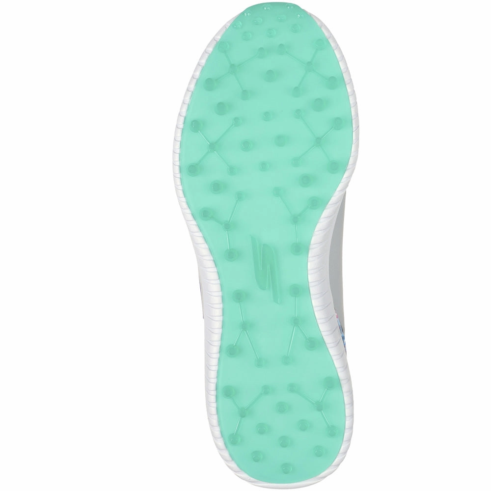 Skechers Go Golf Max 3 Ladies Spikeless Waterproof Shoes - Grey/Mint Classic Golf Footwear