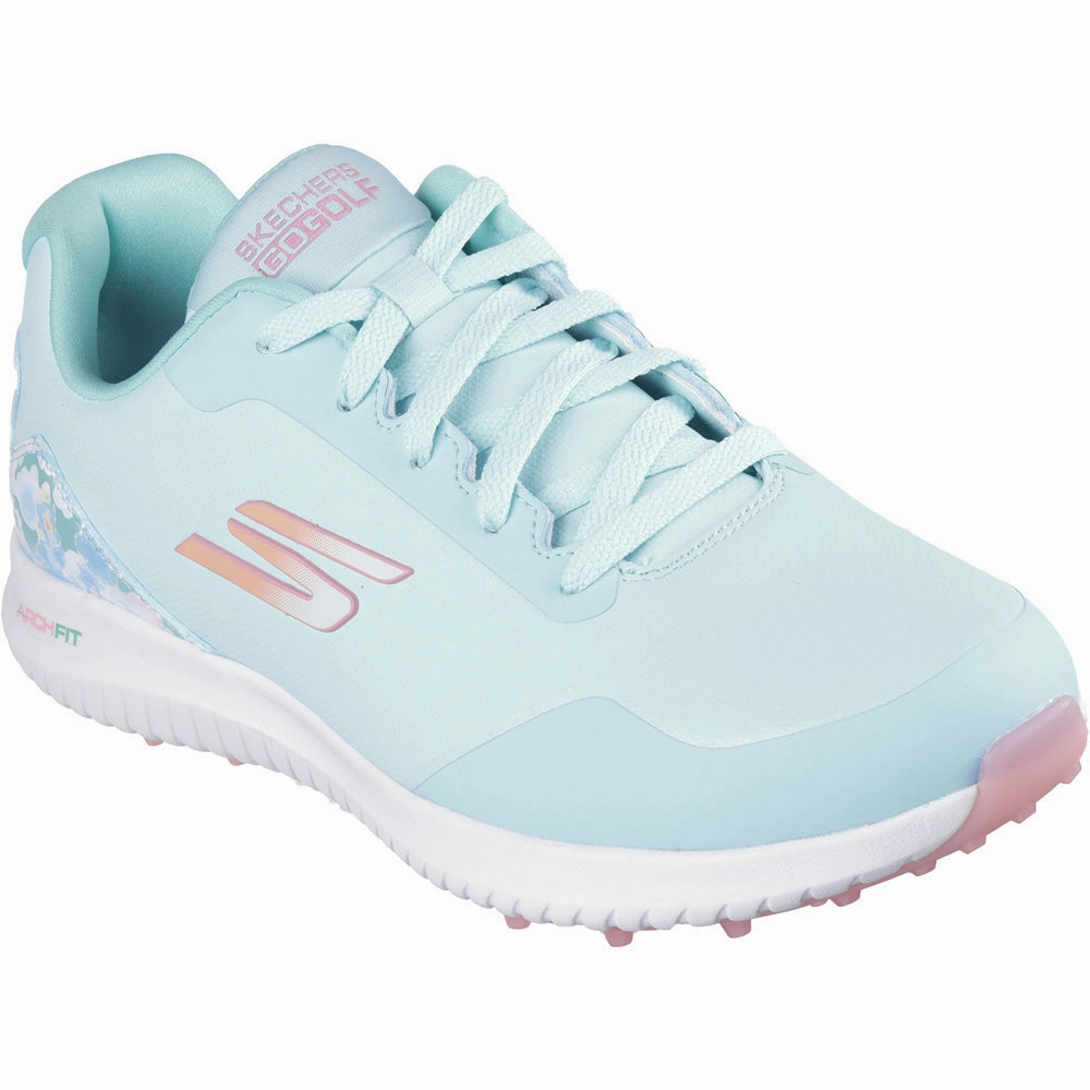 Skechers Go Golf Max 3 Ladies Spikeless Waterproof Shoes - Teal Classic Golf Footwear