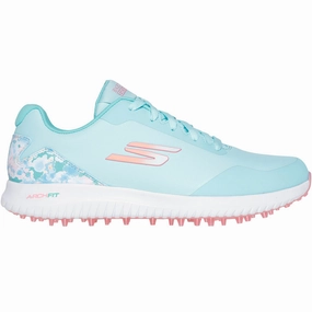 Skechers Go Golf Max 3 Ladies Spikeless Waterproof Shoes - Teal Skechers golf footwear