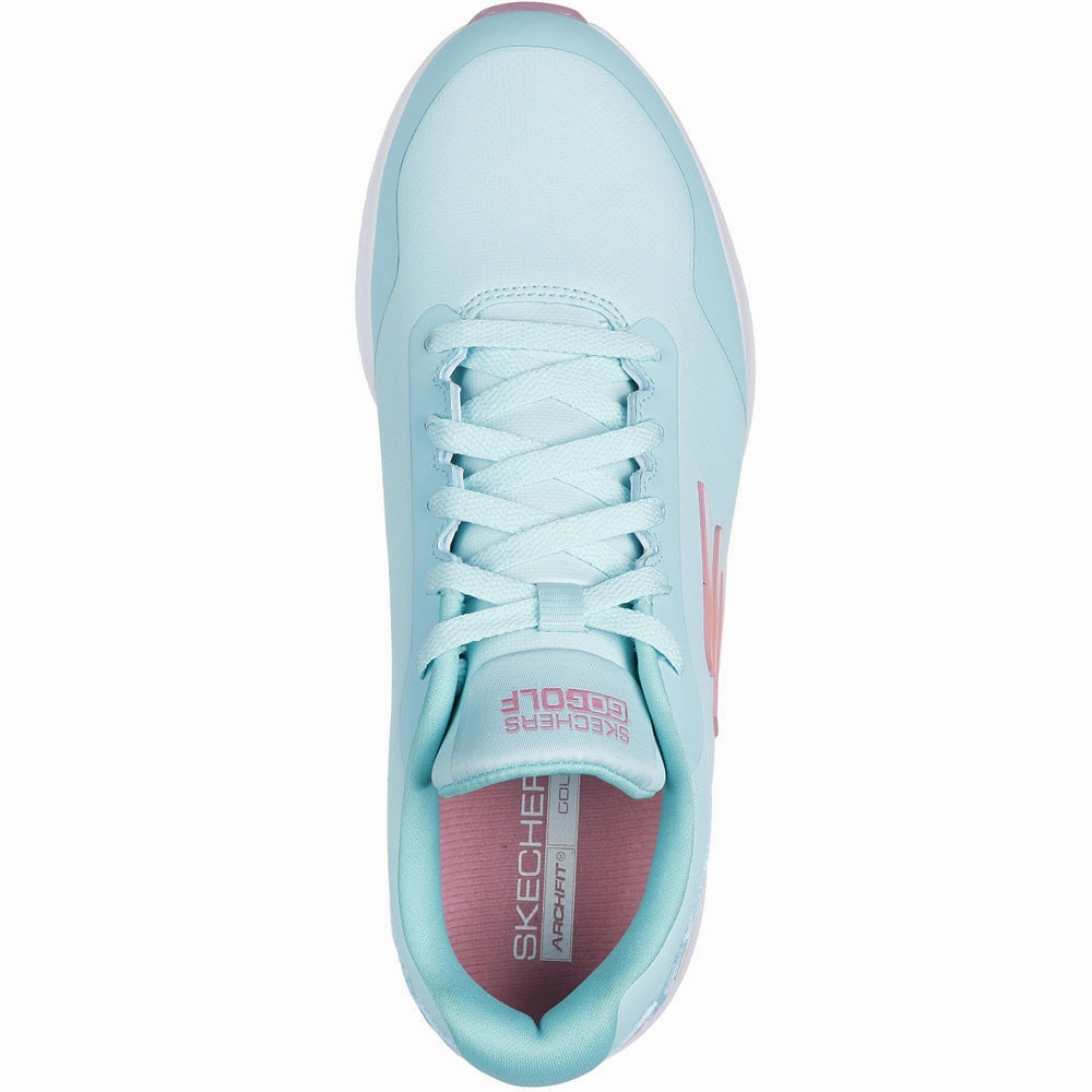 Skechers Go Golf Max 3 Ladies Spikeless Waterproof Shoes - Teal Classic Golf Footwear