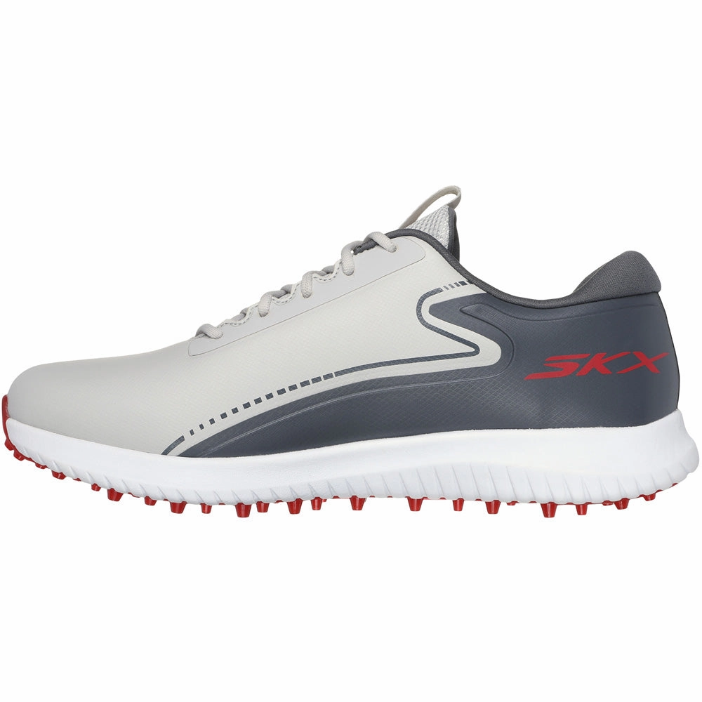 Skechers Go Golf Max 3 Spikeless Waterproof Shoes - Grey/Red Classic Golf Footwear