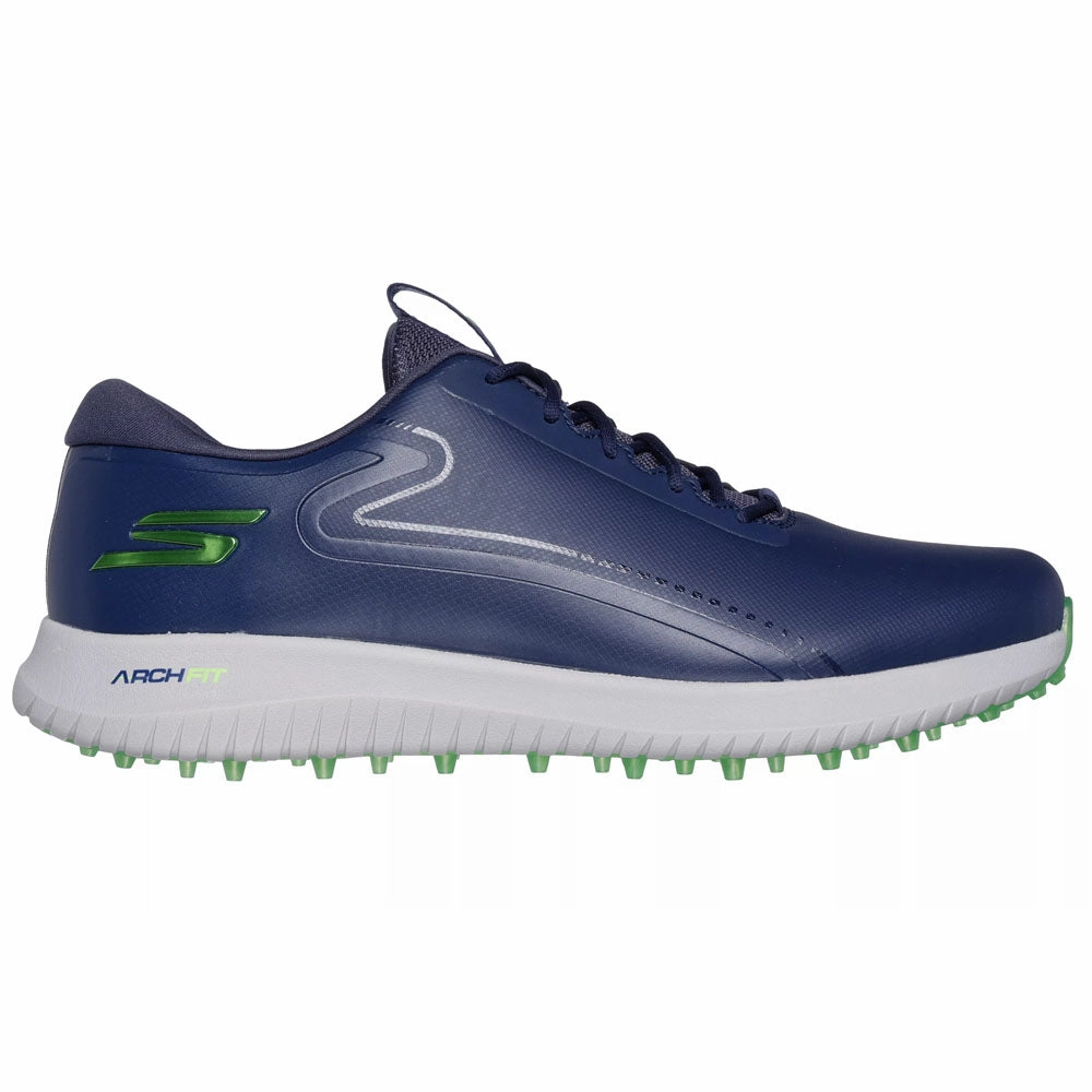Skechers Go Golf Max 3 Spikeless Waterproof Shoes - Navy/Lime Skechers golf footwear