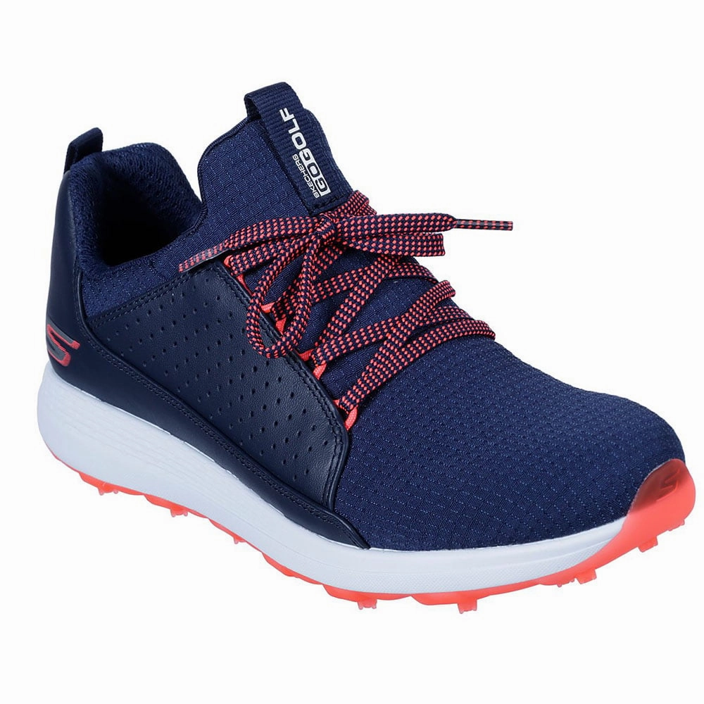 Skechers GO GOLF Max - Mojo Ladies Golf Shoes - Navy/Pink Classic Golf Footwear