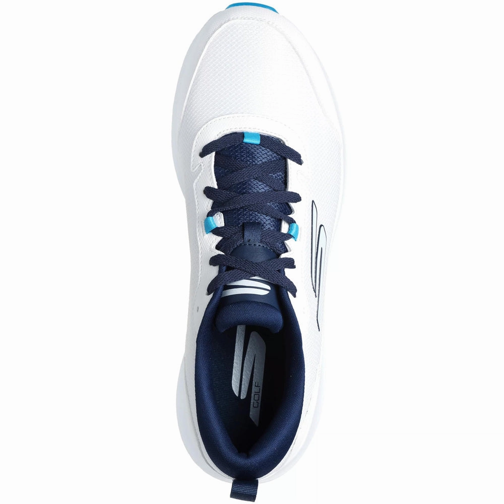 Skechers Go Golf Max Fairway 4 Spikeless Shoes - White/Navy/Blue Classic Golf Footwear