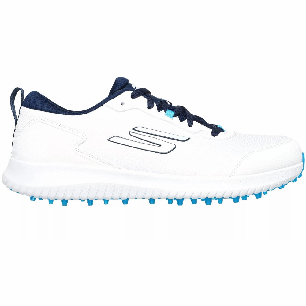 Skechers Go Golf Max Fairway 4 Spikeless Shoes - White/Navy/Blue Skechers golf footwear
