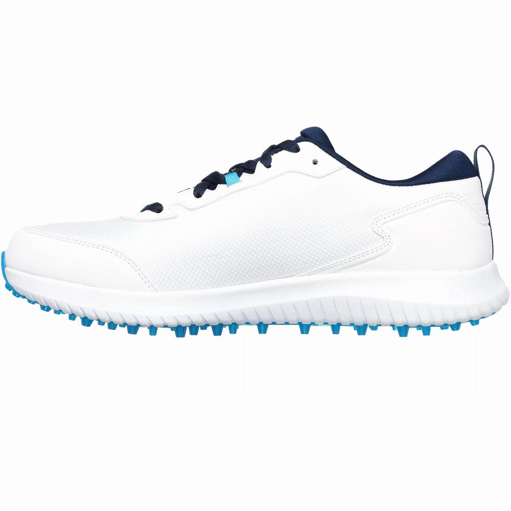Skechers Go Golf Max Fairway 4 Spikeless Shoes - White/Navy/Blue Classic Golf Footwear
