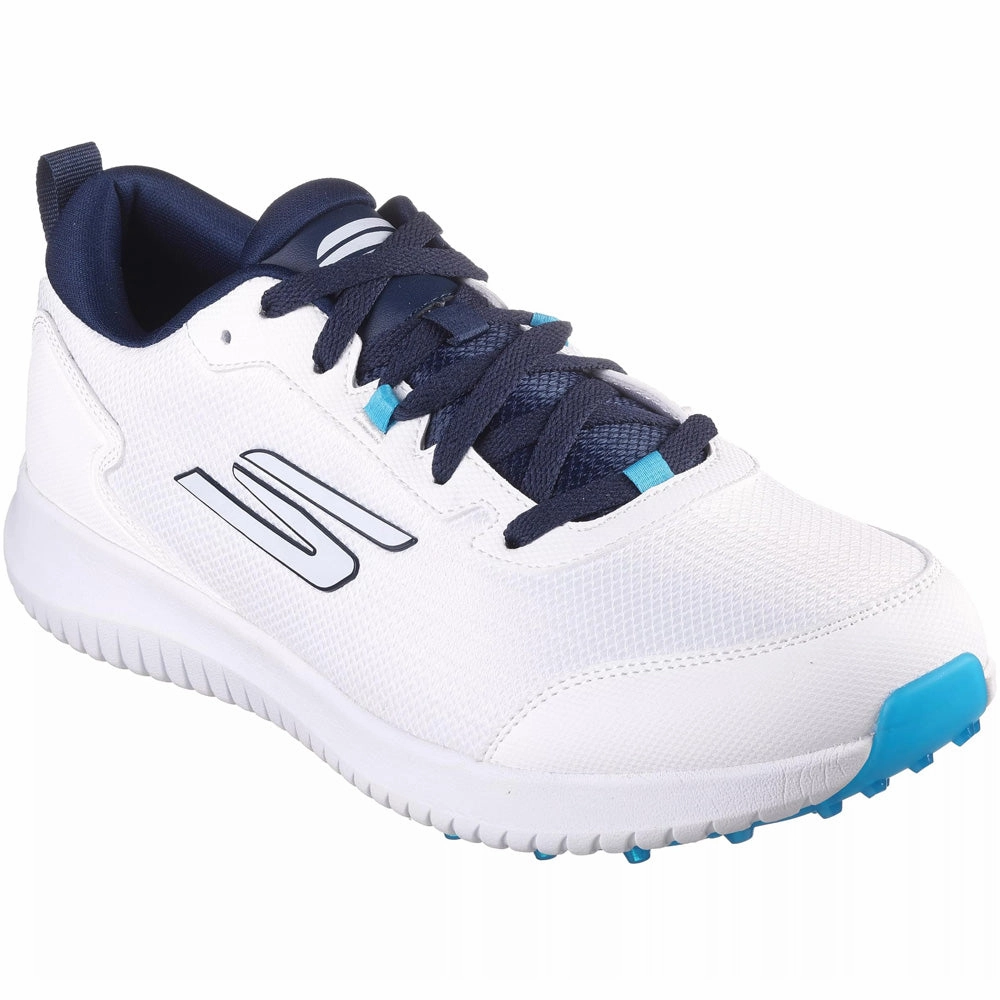 Skechers Go Golf Max Fairway 4 Spikeless Shoes - White/Navy/Blue Classic Golf Footwear