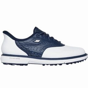 Skechers Go Golf Prestige Ladies Spikeless Waterproof Shoes - White/Navy Skechers golf footwear
