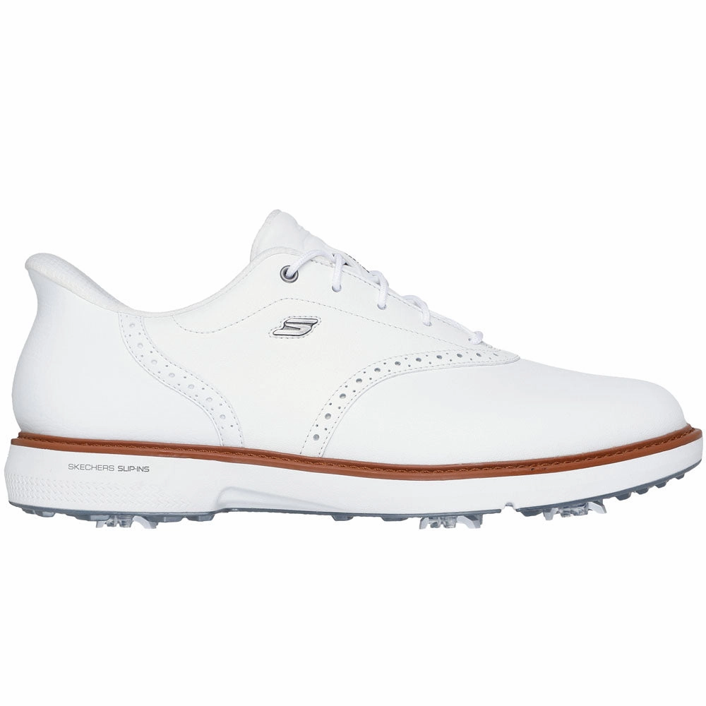 Skechers Go Golf Prestige Spiked Waterproof Shoes - White Skechers golf footwear