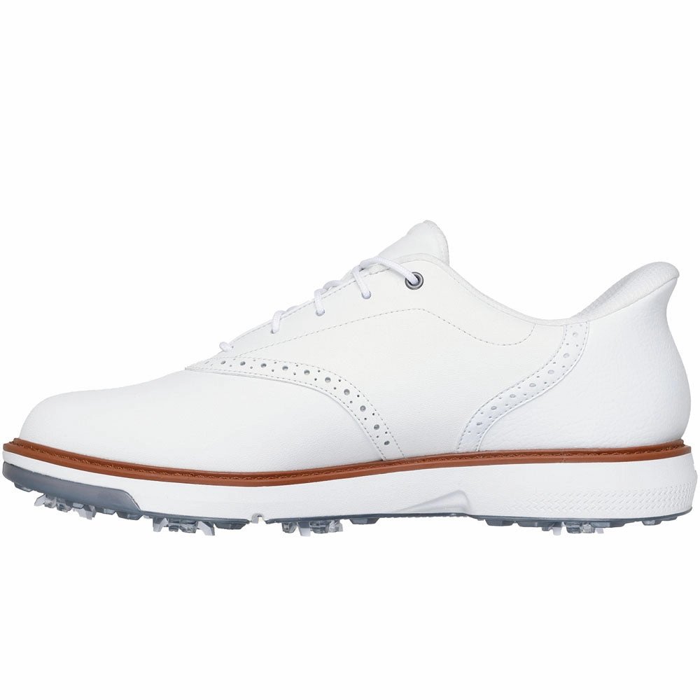 Skechers Go Golf Prestige Spiked Waterproof Shoes - White Classic Golf Footwear