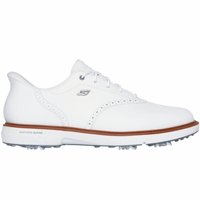 Skechers Go Golf Prestige Spiked Waterproof Shoes - White Skechers golf footwear