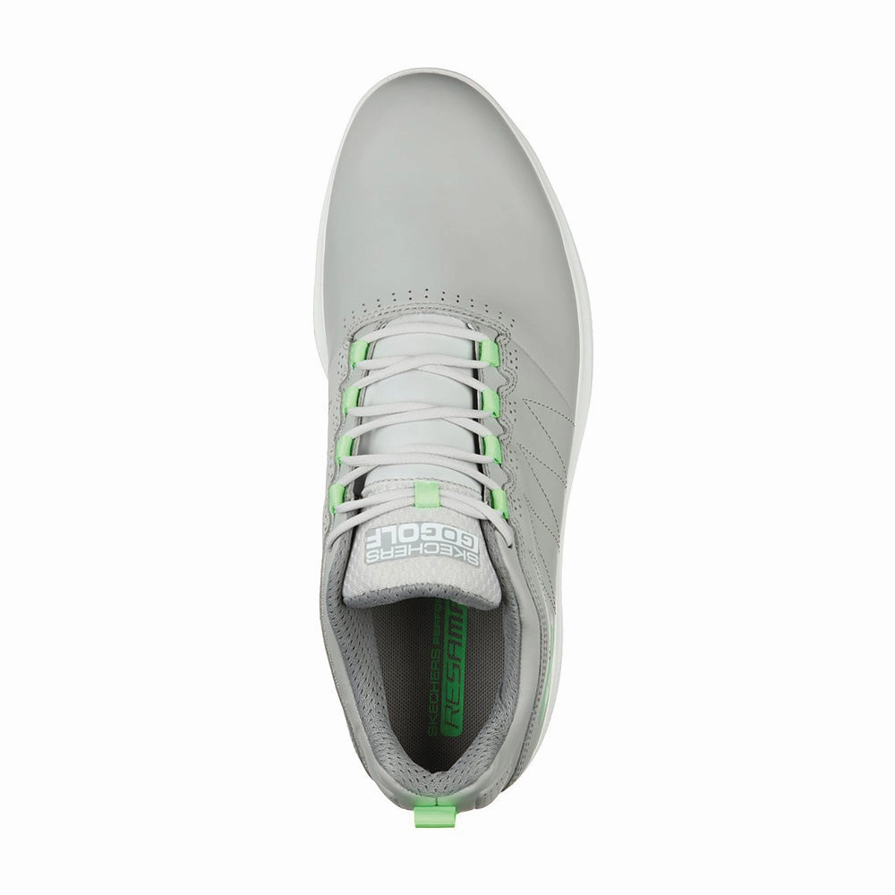 Skechers GO GOLF PRO 4 Spiked Waterproof Shoes - Grey/Lime Classic Golf Footwear