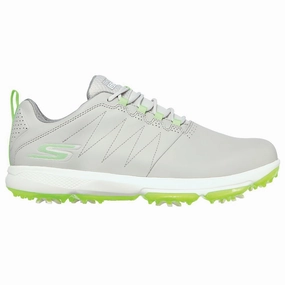 Skechers GO GOLF PRO 4 Spiked Waterproof Shoes - Grey/Lime Skechers golf footwear