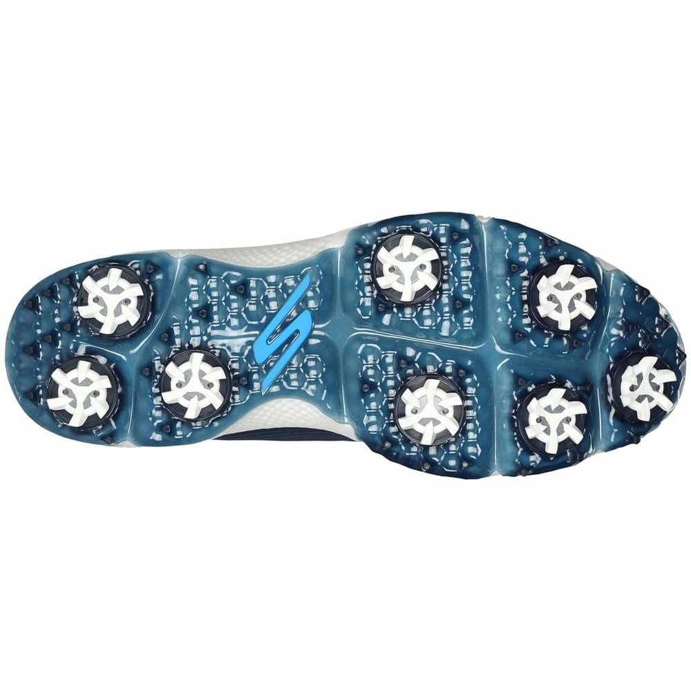 Skechers Go Golf Pro 5 Hyper Spiked Waterproof Shoes - Navy/Blue Classic Golf Footwear