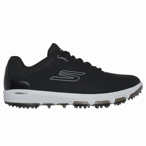 Skechers Go Golf Pro 6 Spikeless Waterproof Shoes - Black/Grey Skechers golf footwear