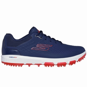 Skechers Go Golf Pro 6 Spikeless Waterproof Shoes - Navy/Red Skechers golf footwear