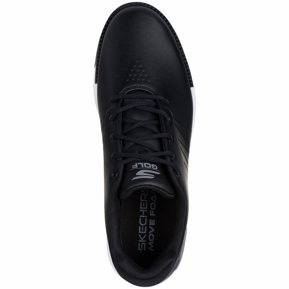 Skechers Go Golf Tempo Mens Spiked Waterproof Shoes - Black/White Classic Golf Footwear
