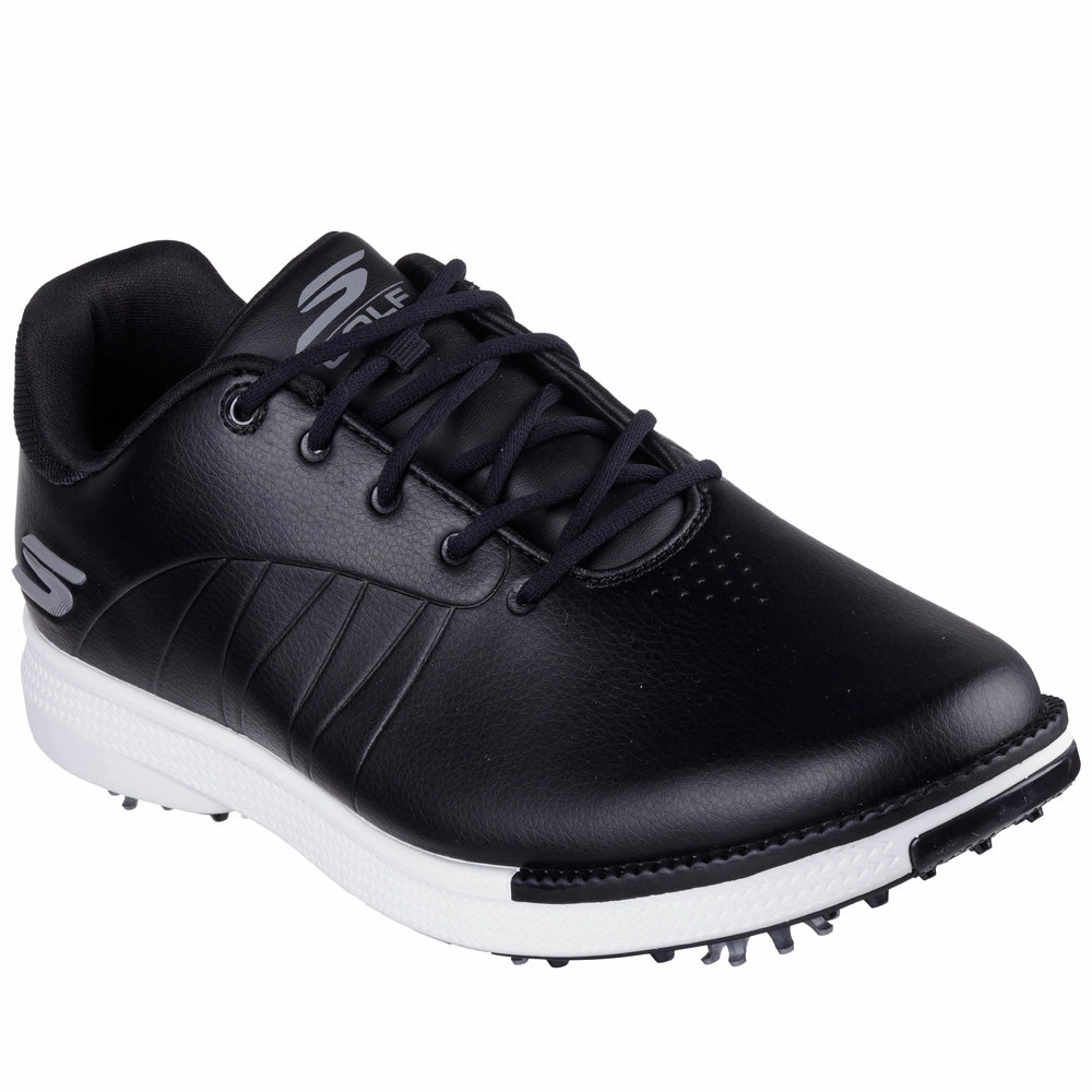 Skechers Go Golf Tempo Mens Spiked Waterproof Shoes - Black/White Classic Golf Footwear