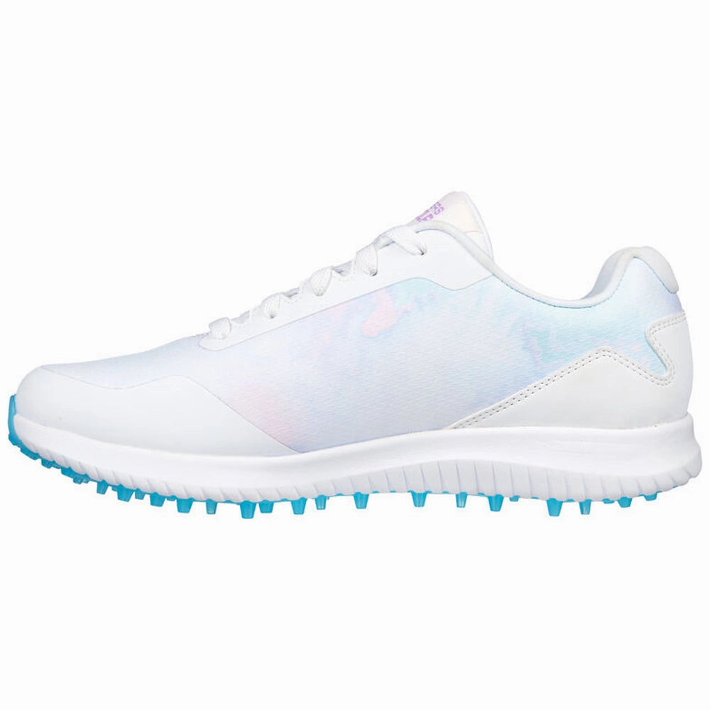 Skechers Ladies Go Golf Max 2 Splash Spikeless Waterproof Shoes - White/Multi Classic Golf Footwear
