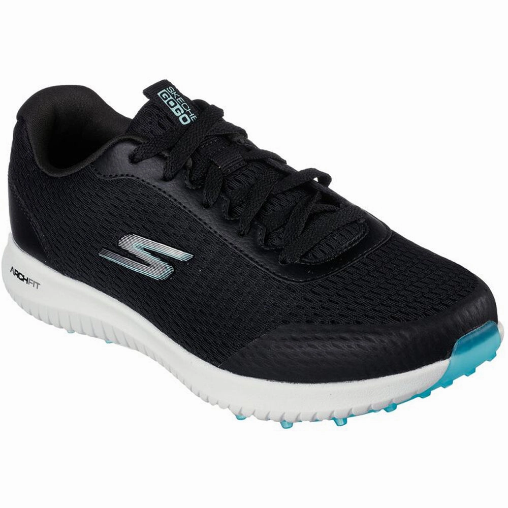 Skechers Ladies Go Golf Max Fairway 3 Spikeless Shoes - Black/Turquoise Classic Golf Footwear