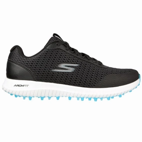 Skechers Ladies Go Golf Max Fairway 3 Spikeless Shoes - Black/Turquoise Skechers golf footwear
