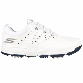 Skechers Ladies Go Golf Pro 2 Spiked Shoes - White/Navy Skechers golf footwear