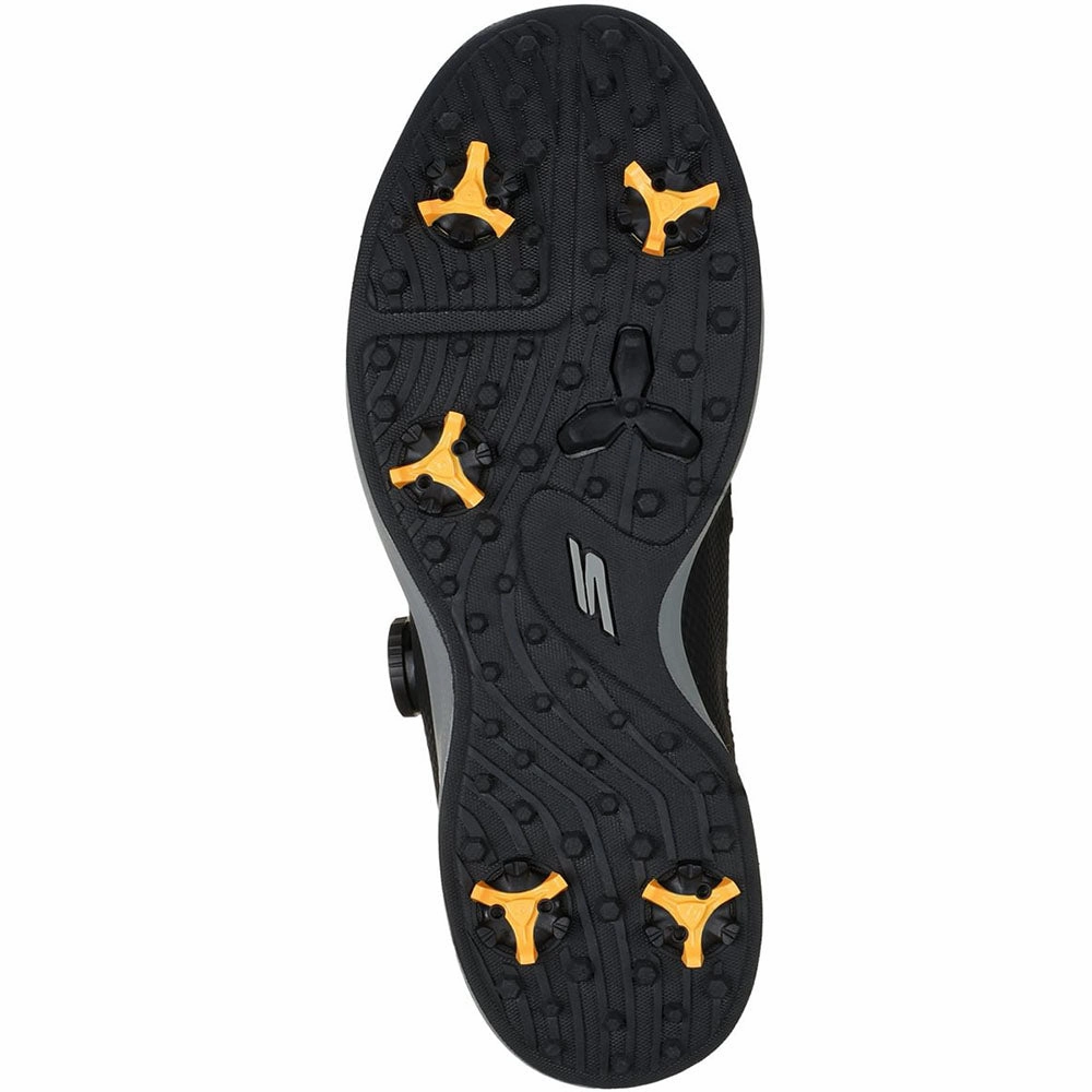 Skechers Slip Ins Elite Vortex Waterproof Spiked Shoes - Black/Grey Classic Golf Footwear